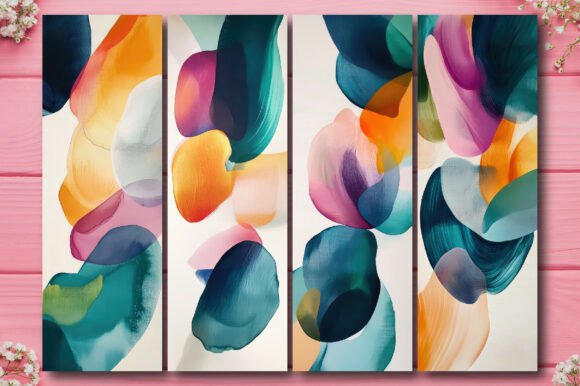 Abstract Fluid Brushstroke Bookmark PNG
