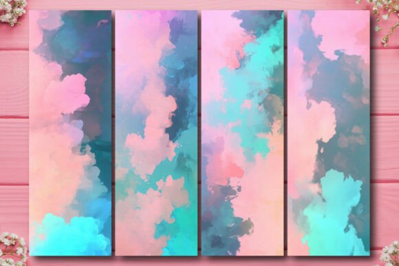 Dreamy Pastel Cloud Abstract Bookmark — Crafts Asset Review