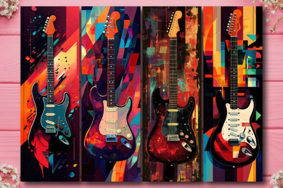 Electric Guitar Printable Bookmark V.8 — Crafts