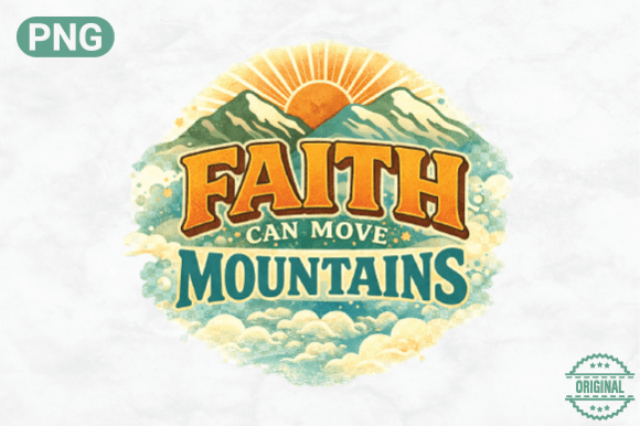 Faith Can Move Mountains PNG for Crafts