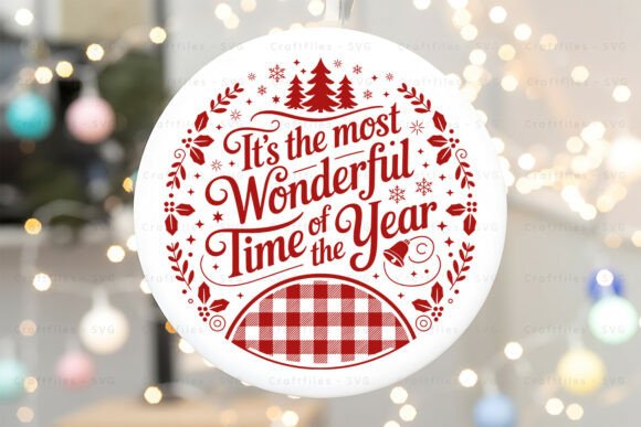 Farmhouse Christmas Ornament SVG for Crafts