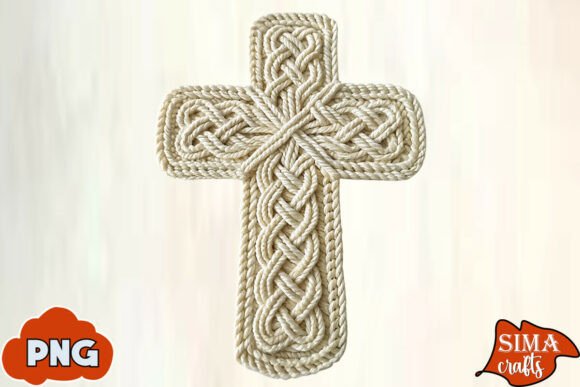 Faux Yarn Crochet Cross Sublimation for Crafts