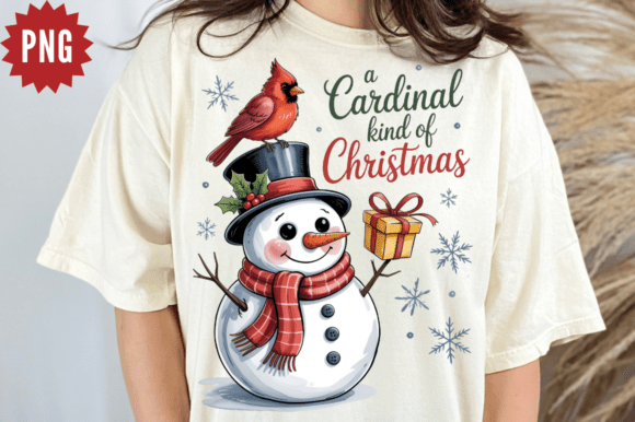 Festive Cardinal Holiday PNG Design — Illustrations