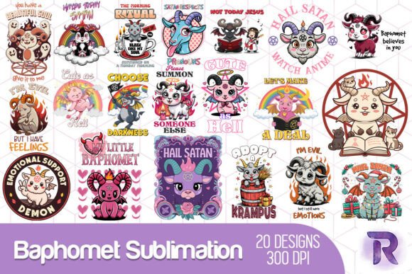Funny Baphomet Sublimation Bundle