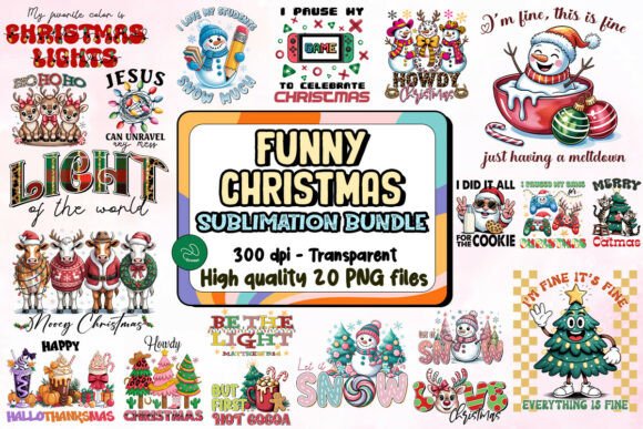 Funny Christmas Sublimation Bundle for Crafts