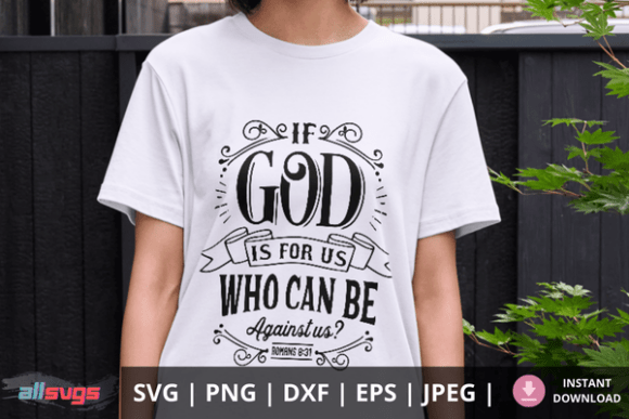 If God is for Us SVG – Romans 8:31 Bible Crafts