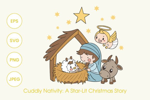 Kawaii Christmas Nativity Clipart: Illustrations That Warm & Welcome