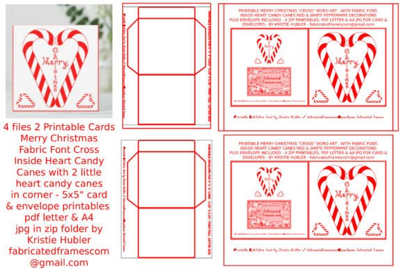 Merry Christmas Candy Cane Heart Candies — Crafts Asset Review