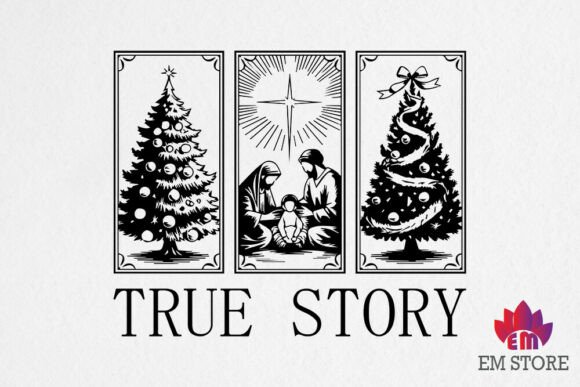 True Story Nativity SVG for Crafts